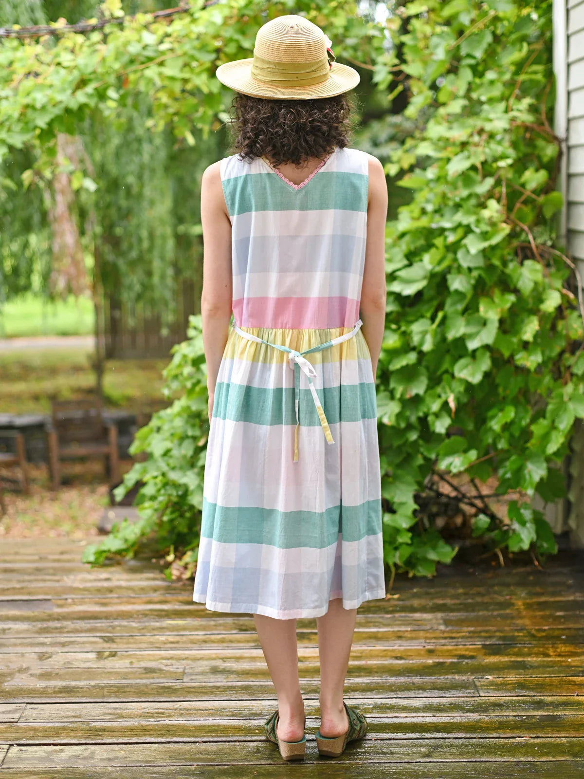 April Cornell Spring Check Dress - Multi
