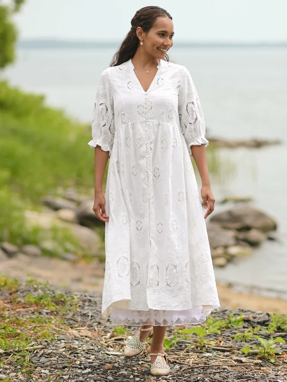 April Cornell Enchantment Dress - White