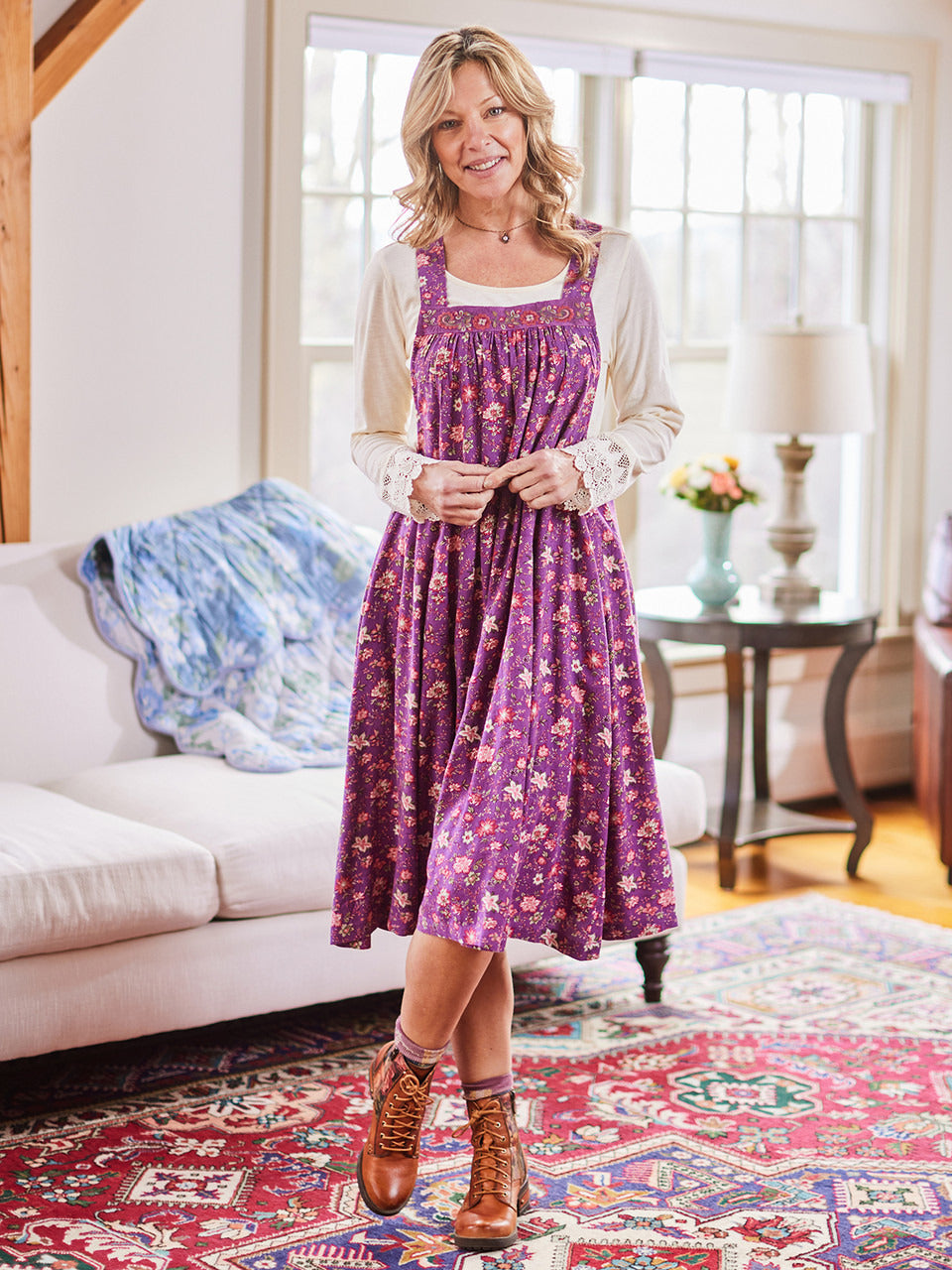 April Cornell Sarah Pinafore Dress