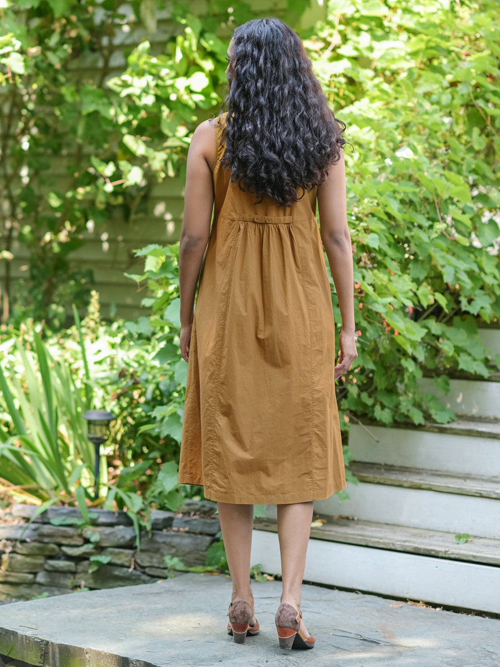 April Cornell Beatrix Pinafore Dress - Sepia