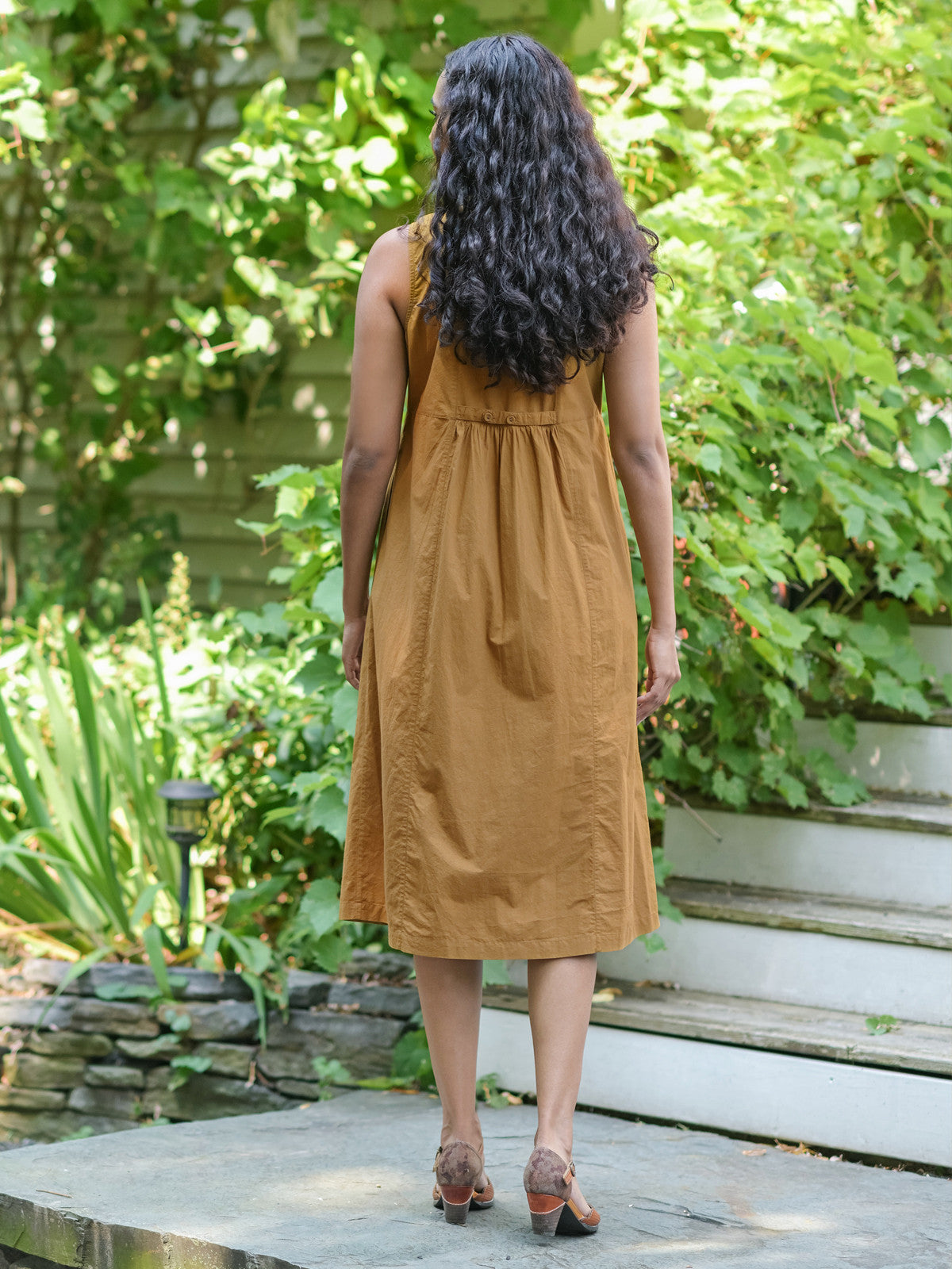 April Cornell Beatrix Pinafore Dress - Sepia