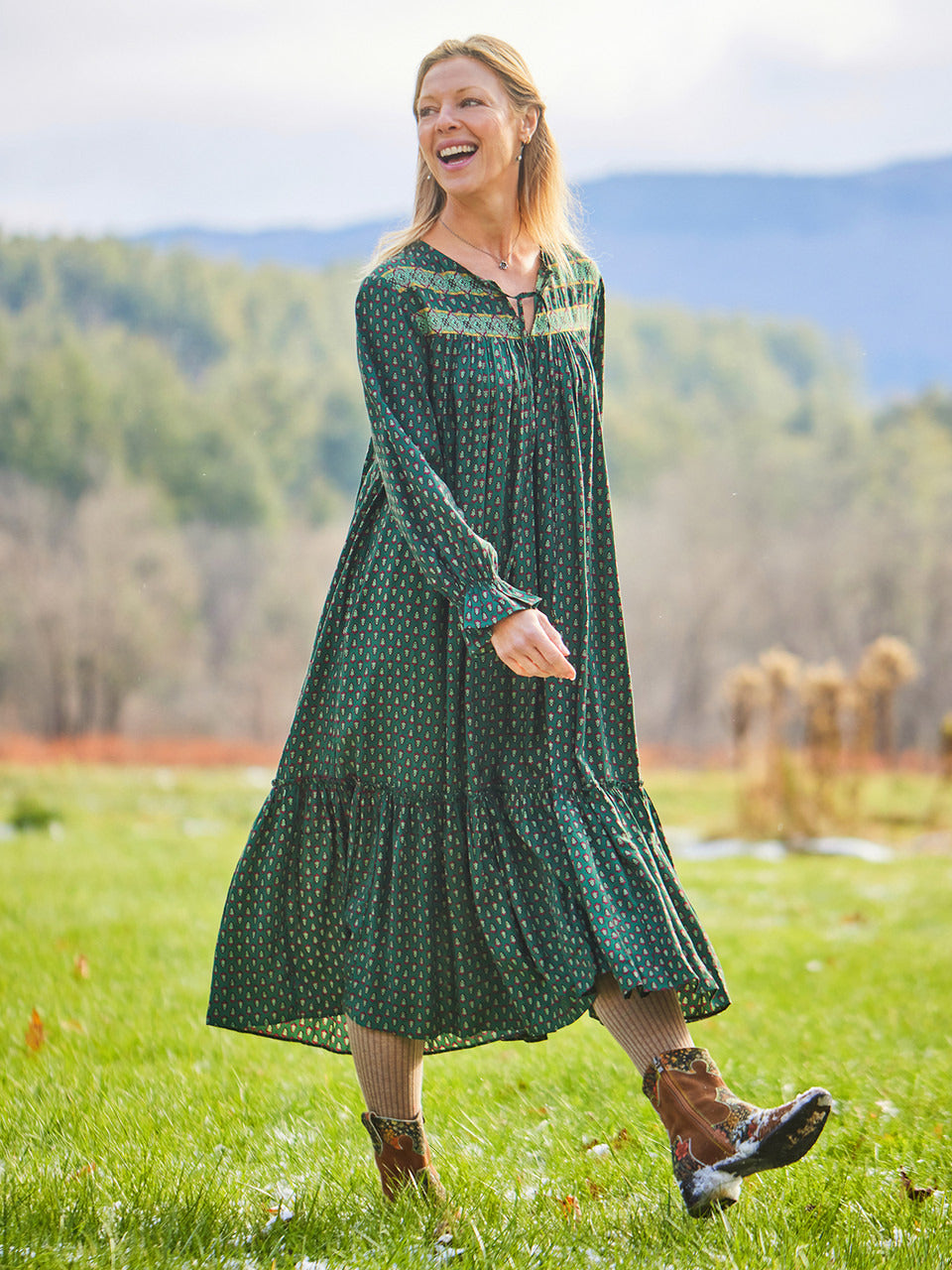 April Cornell Candlelight Smock Dress