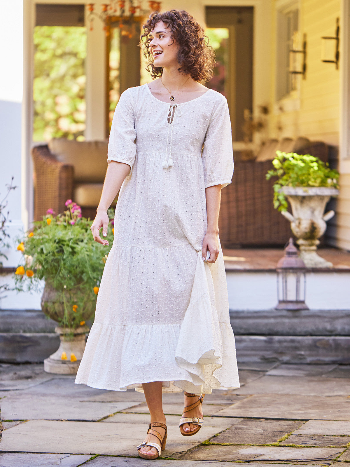 April Cornell Summertime Eyelet Dress