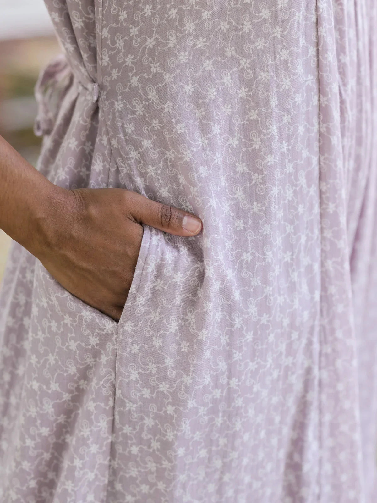 April Cornell Willa Rose Embroidered Dress - Amethyst