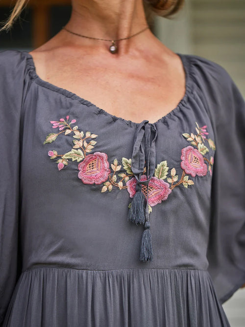 April Cornell Muse Dress - Charcoal