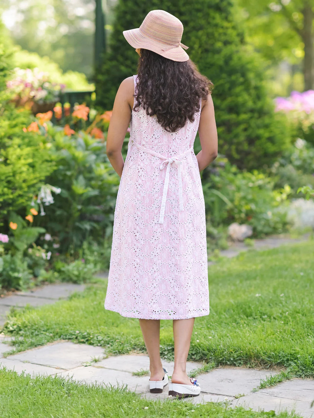 April Cornell Ariel's Eyelet Porch Dress - Rose