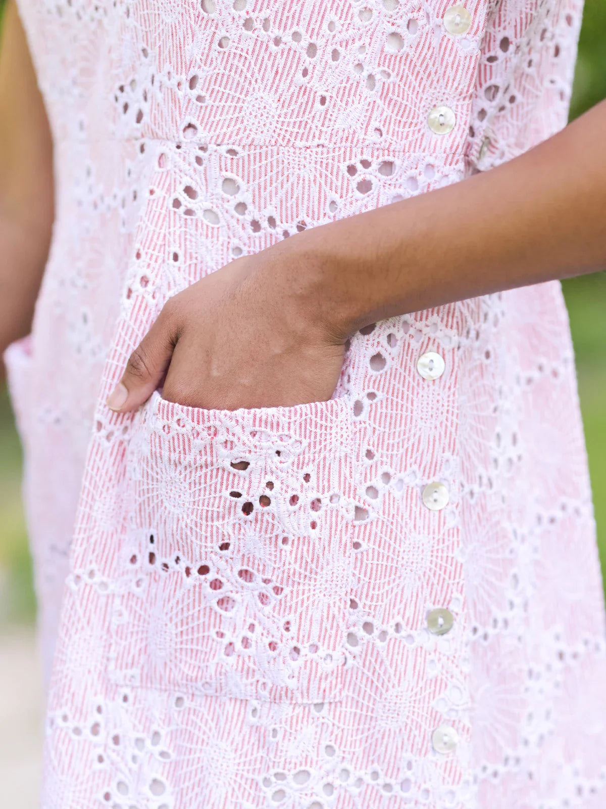April Cornell Ariel's Eyelet Porch Dress - Rose