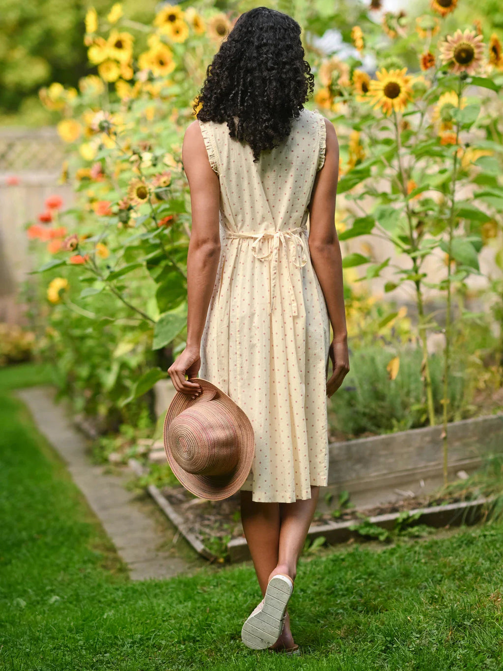 April Cornell Candy Dot Porch Dress - Cream