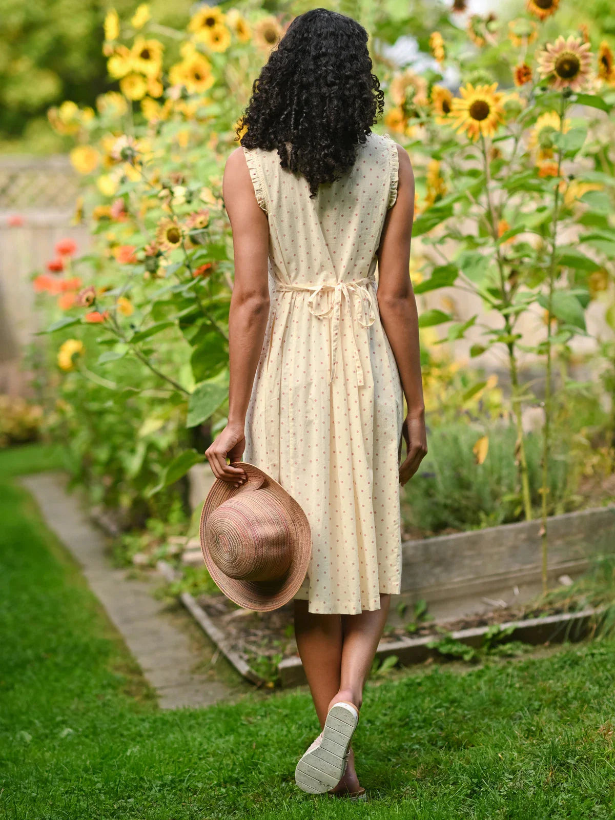 April Cornell Candy Dot Porch Dress - Cream