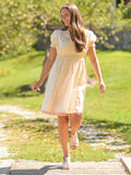 April Cornell Candy Dot Short Dress - Cream