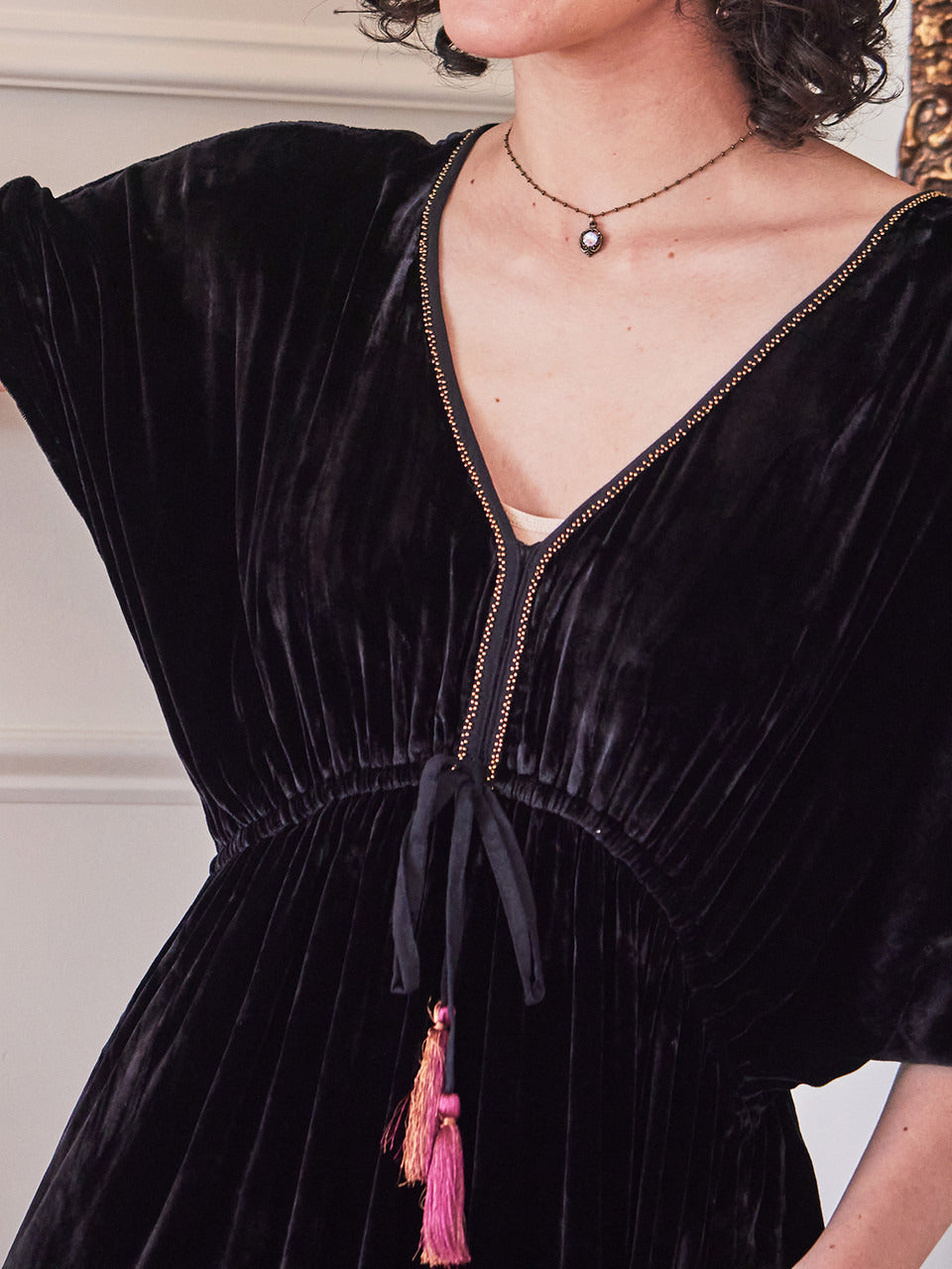 April Cornell Nicole Velvet Dress - Black