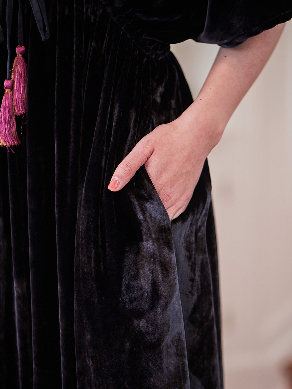 April Cornell Nicole Velvet Dress - Black