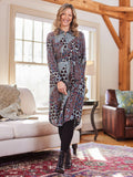 April Cornell Indigo Patchwork Shirtdress