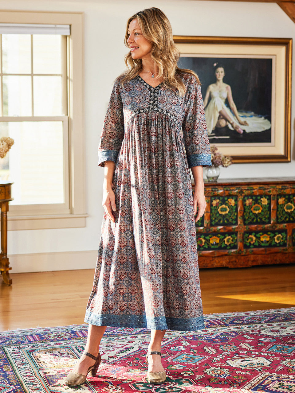 April Cornell Persia Indigo Dress
