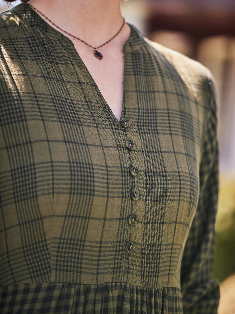 April Cornell Backwoods Check Dress