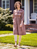 April Cornell Cinnamon Plaid Dress