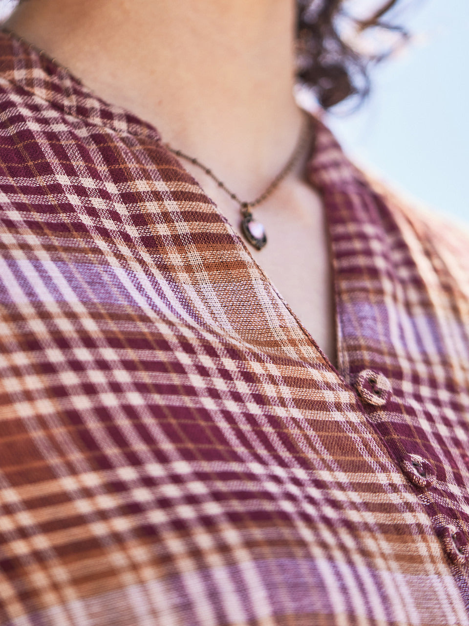 April Cornell Cinnamon Plaid Dress