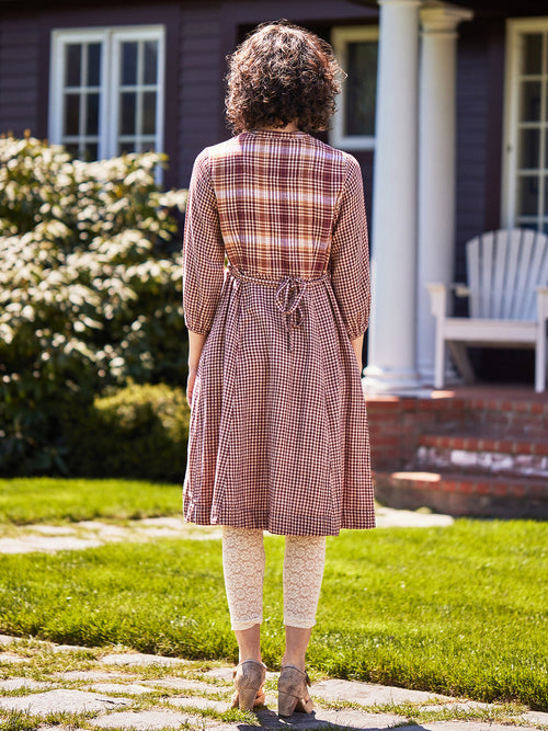 April Cornell Cinnamon Plaid Dress