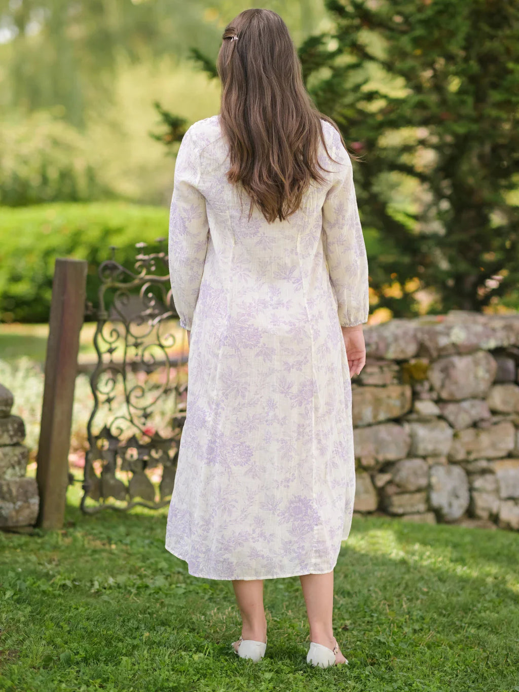 April Cornell Felicity Artisan Dress - Ecru Amethyst
