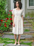 April Cornell Felicity Dress - Ecru Amethyst