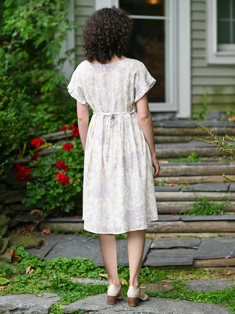 April Cornell Felicity Dress - Ecru Amethyst