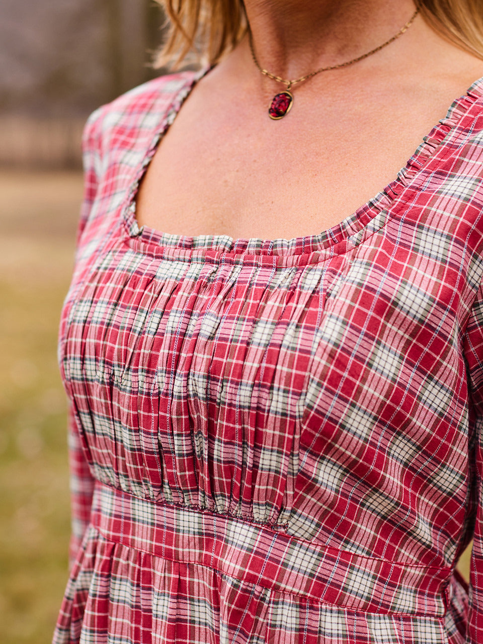 April Cornell Crumpet Plaid Dress