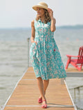 April Cornell Daisy Porch Dress - Aqua