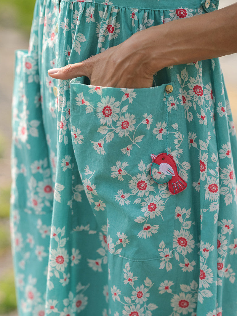 April Cornell Daisy Porch Dress - Aqua