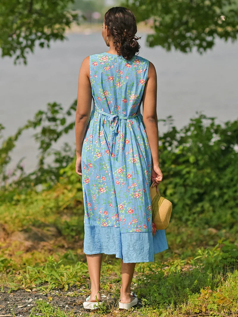 April Cornell Magnolia Porch Dress - Blue