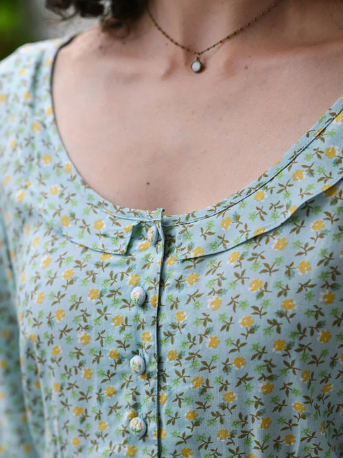 April Cornell Daphne Tea Dress - Powder Blue