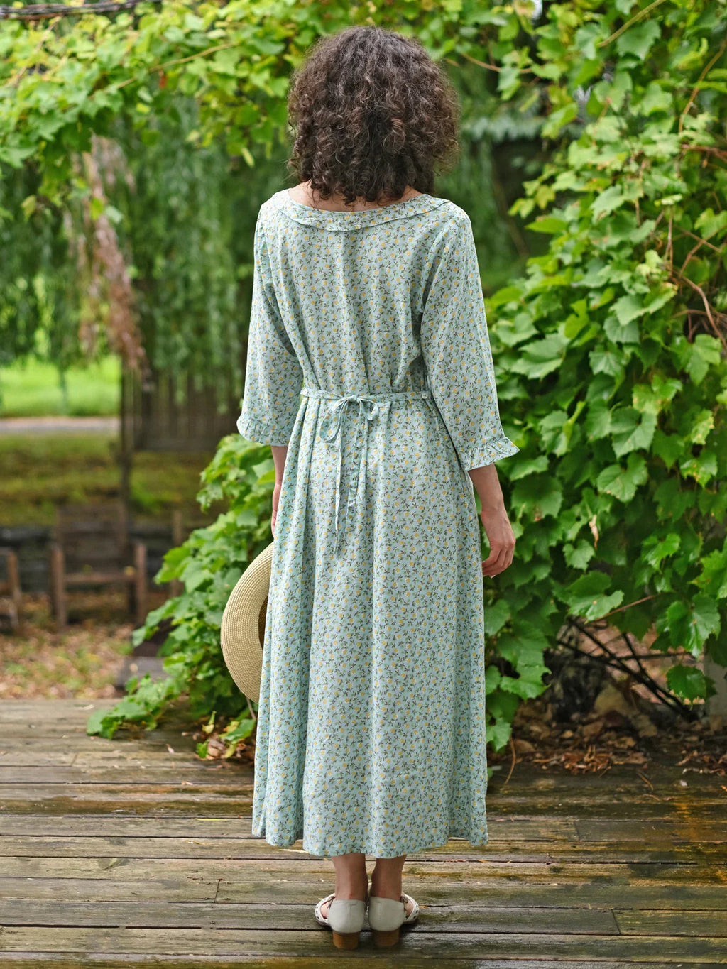 April Cornell Daphne Tea Dress - Powder Blue