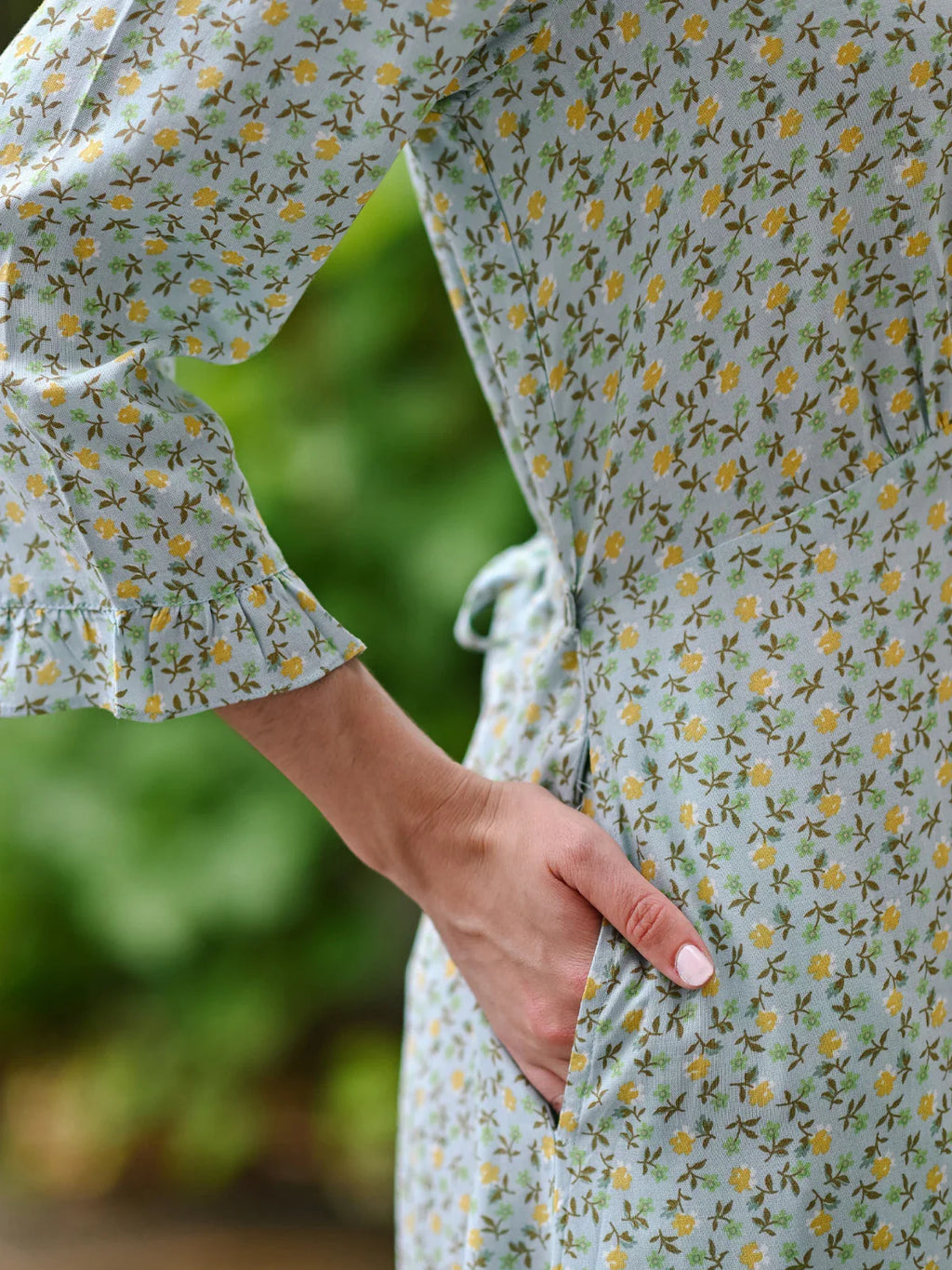 April Cornell Daphne Tea Dress - Powder Blue