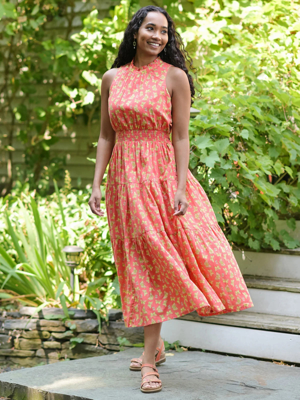 April Cornell Papillon Dress - Coral