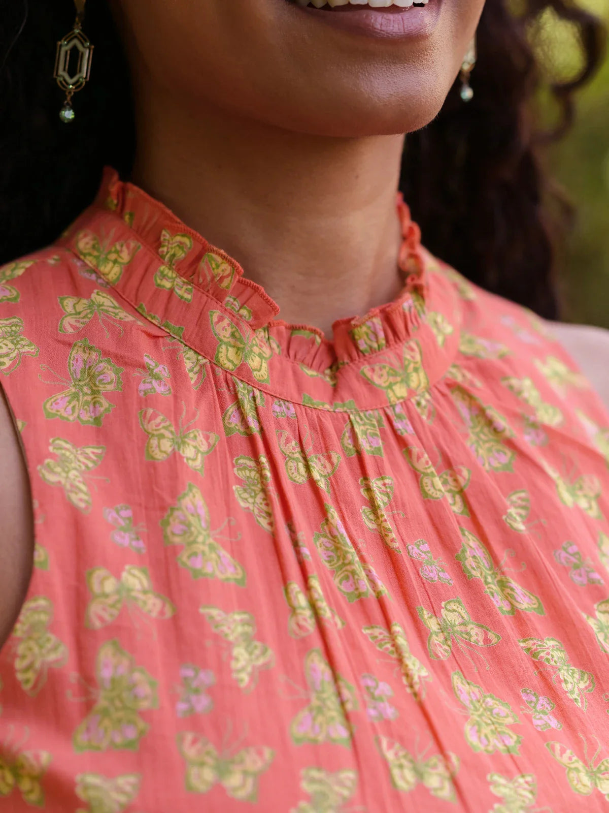 April Cornell Papillon Dress - Coral