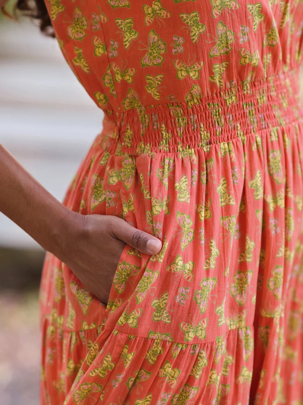 April Cornell Papillon Dress - Coral