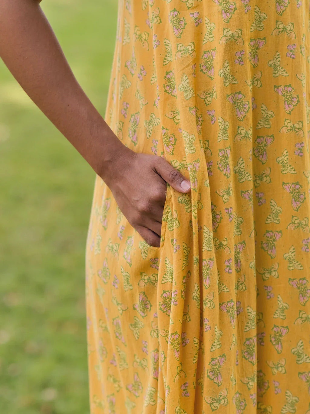 April Cornell Panama Butterfly Sundress - Dark Gold
