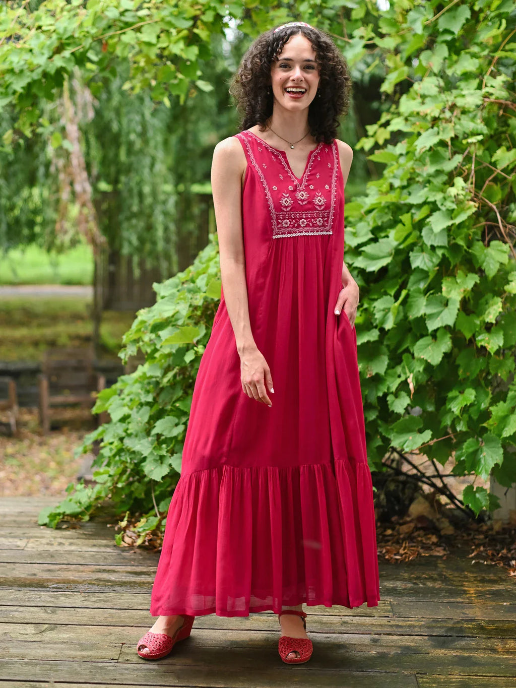 April Cornell Bollywood Dress - Raspberry