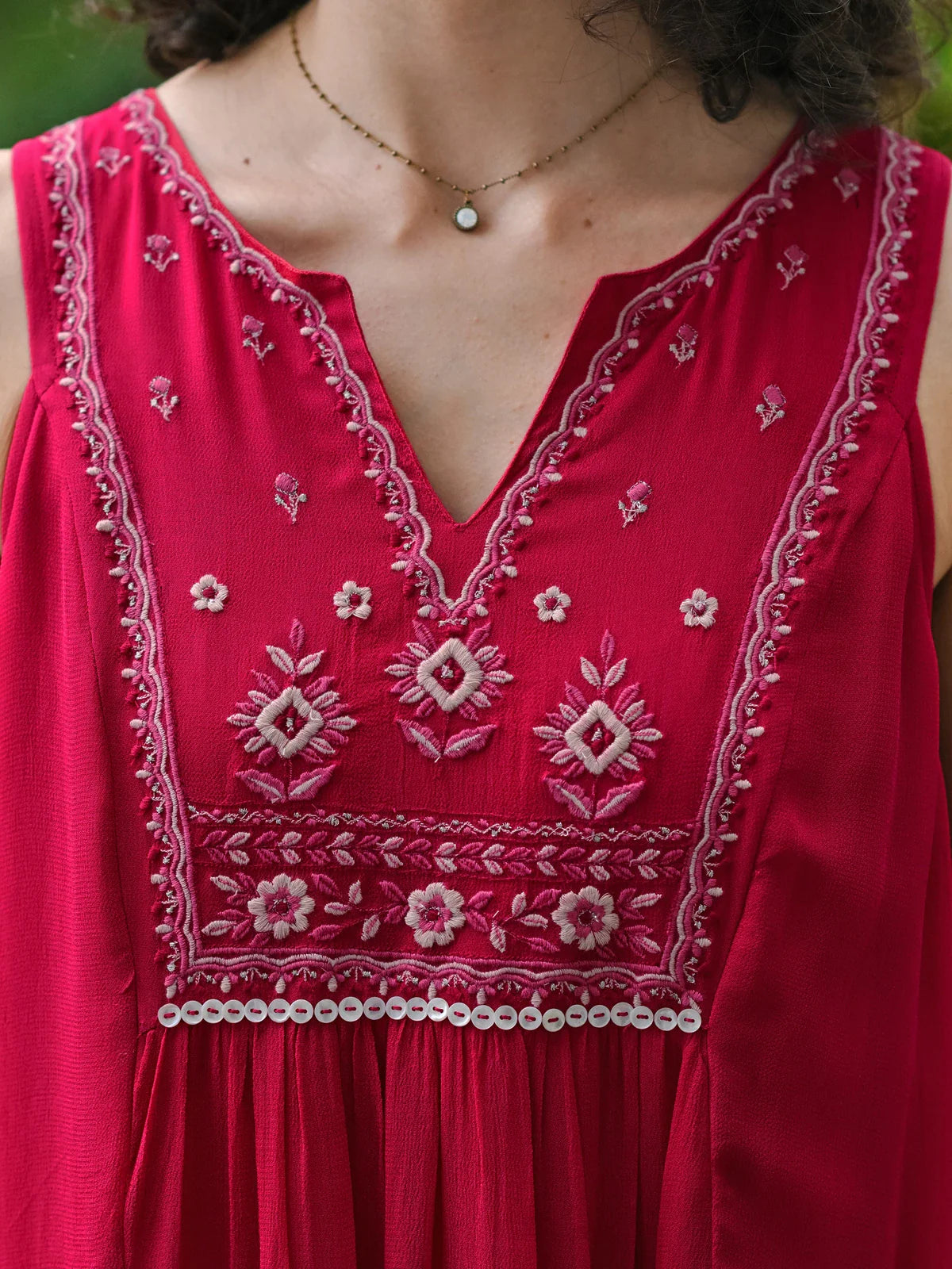 April Cornell Bollywood Dress - Raspberry