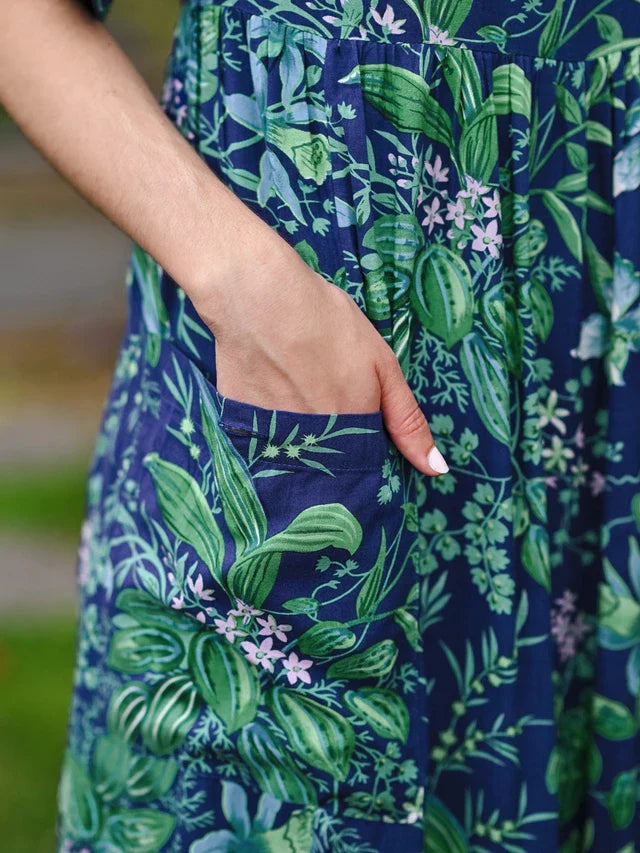 April Cornell Milkweed Dress - Cobalt