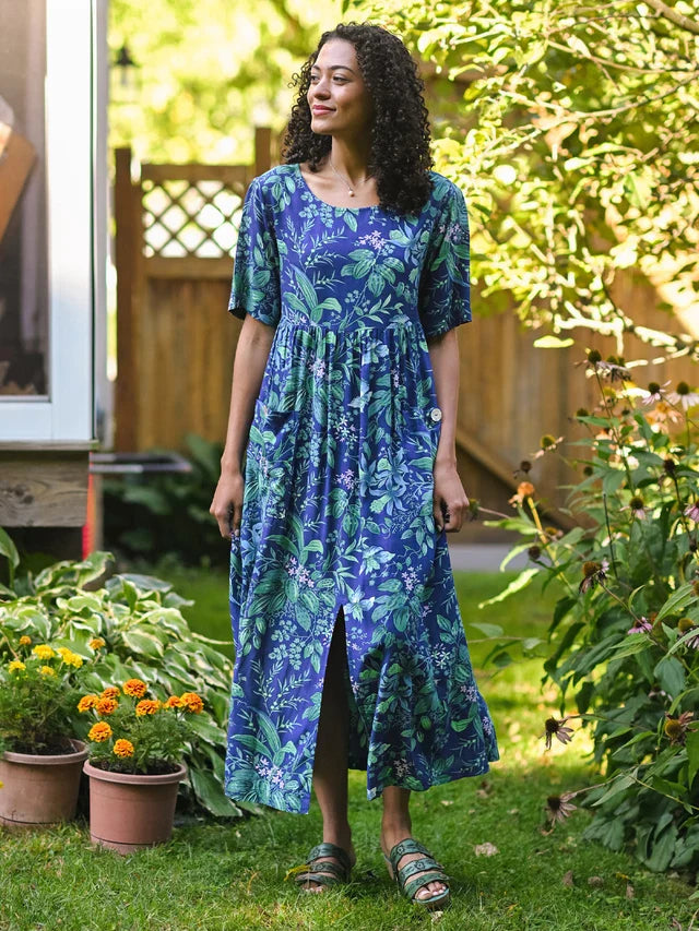 April Cornell Milkweed Dress - Cobalt