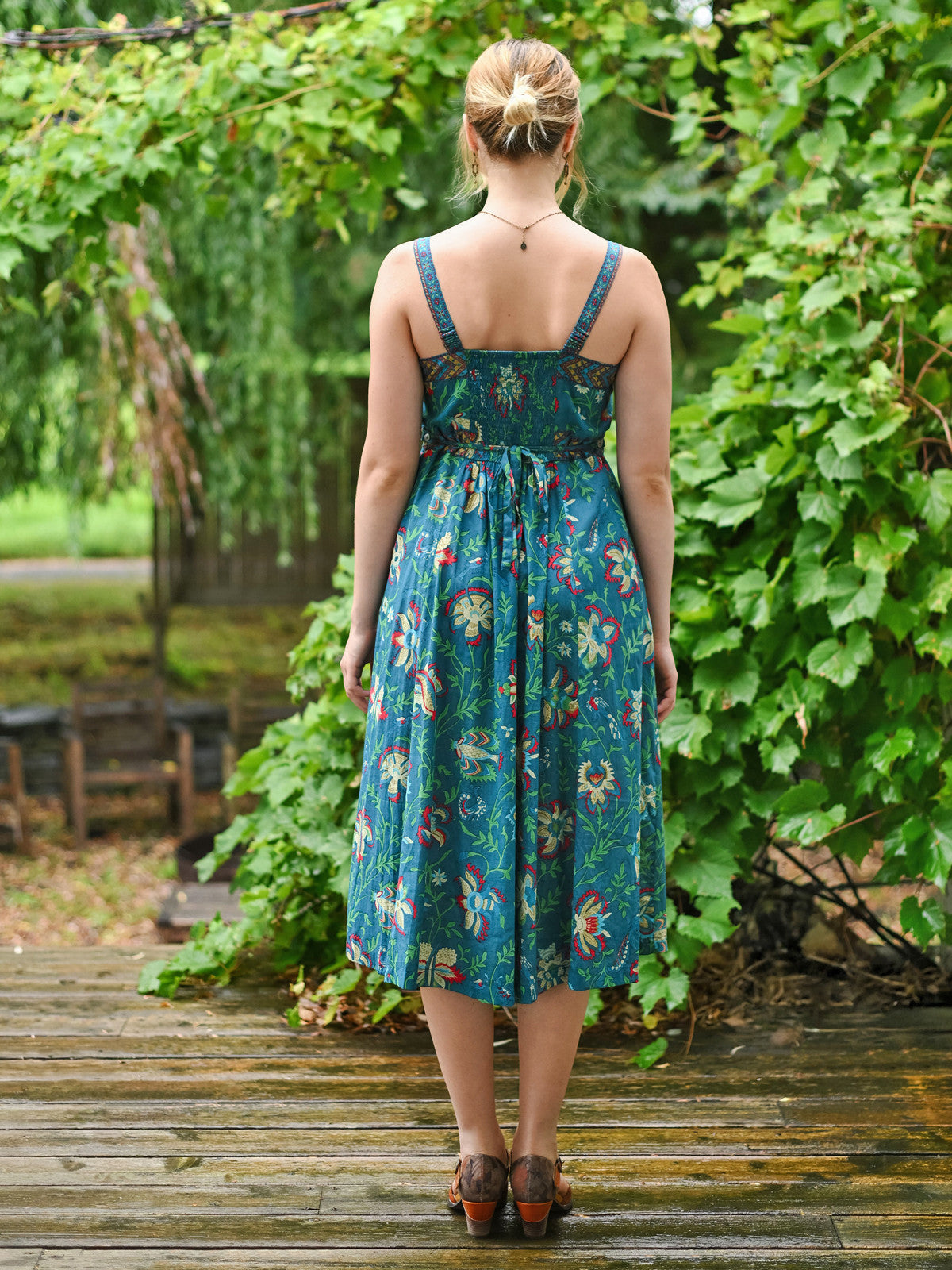 April Cornell Tatiana Sundress - Dark Teal