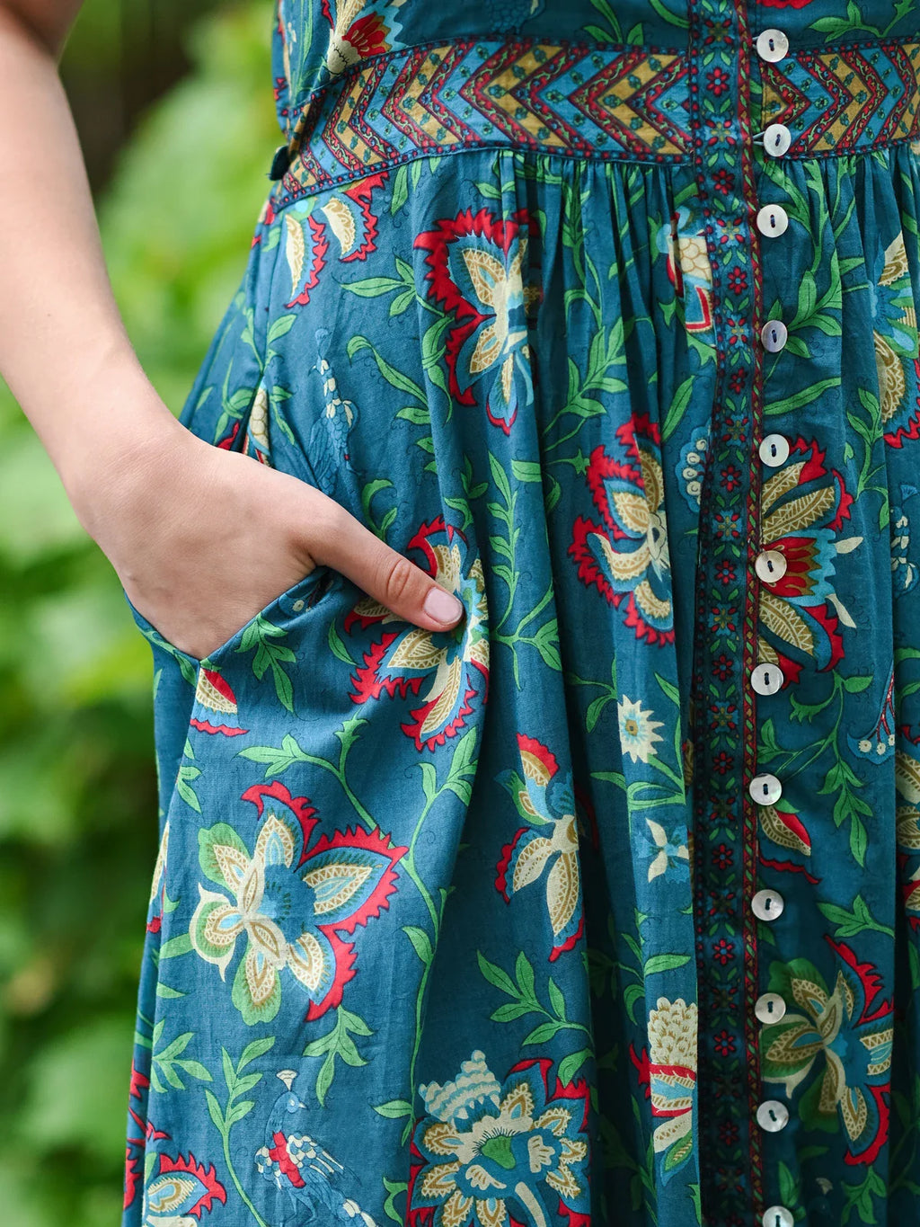 April Cornell Tatiana Sundress - Dark Teal