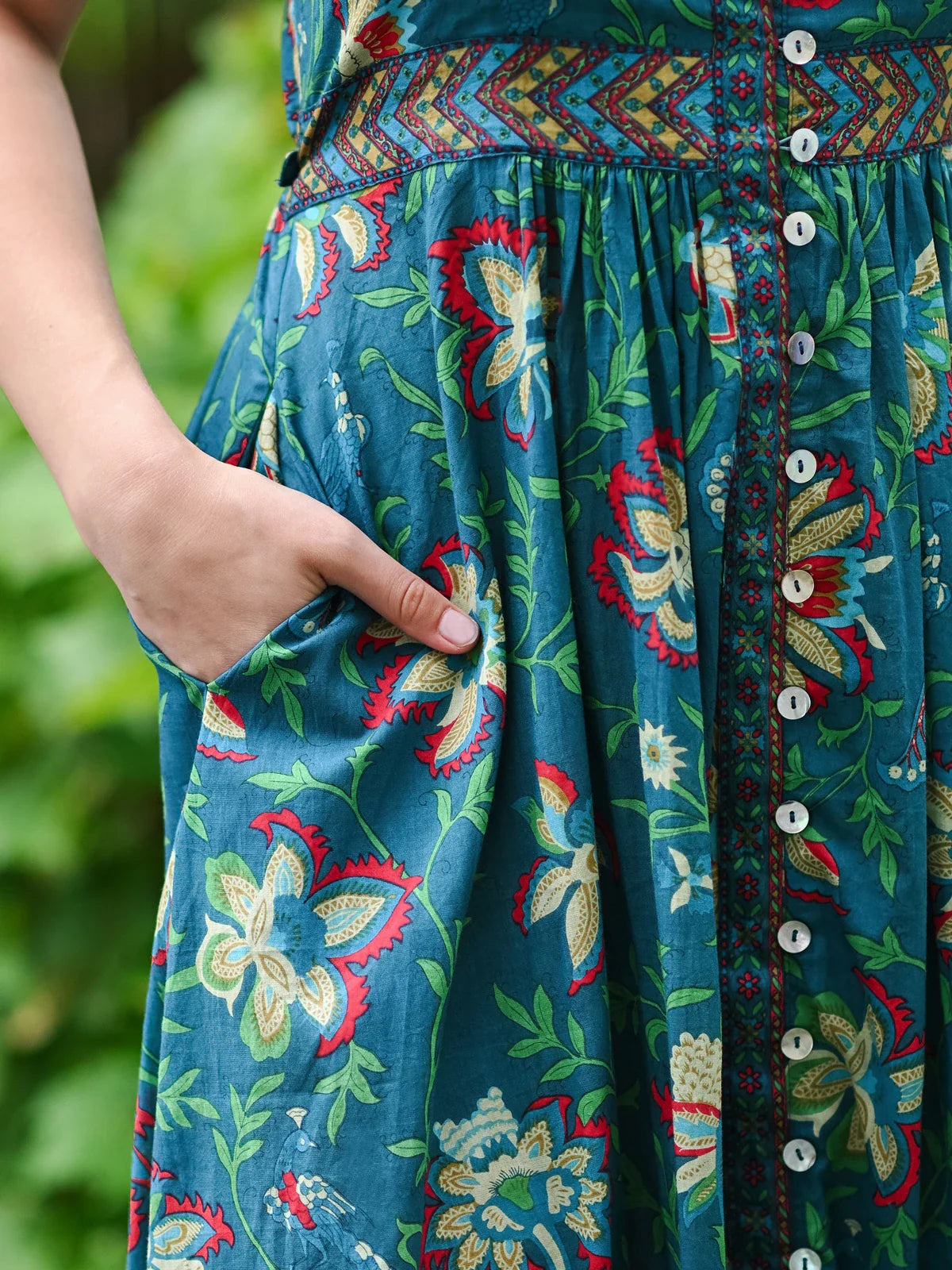 April Cornell Tatiana Sundress - Dark Teal
