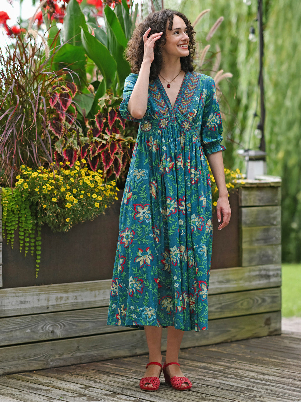April Cornell Tatiana Dress - Dark Teal