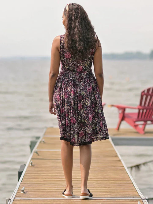April Cornell Butterfly Vine Dress - Black
