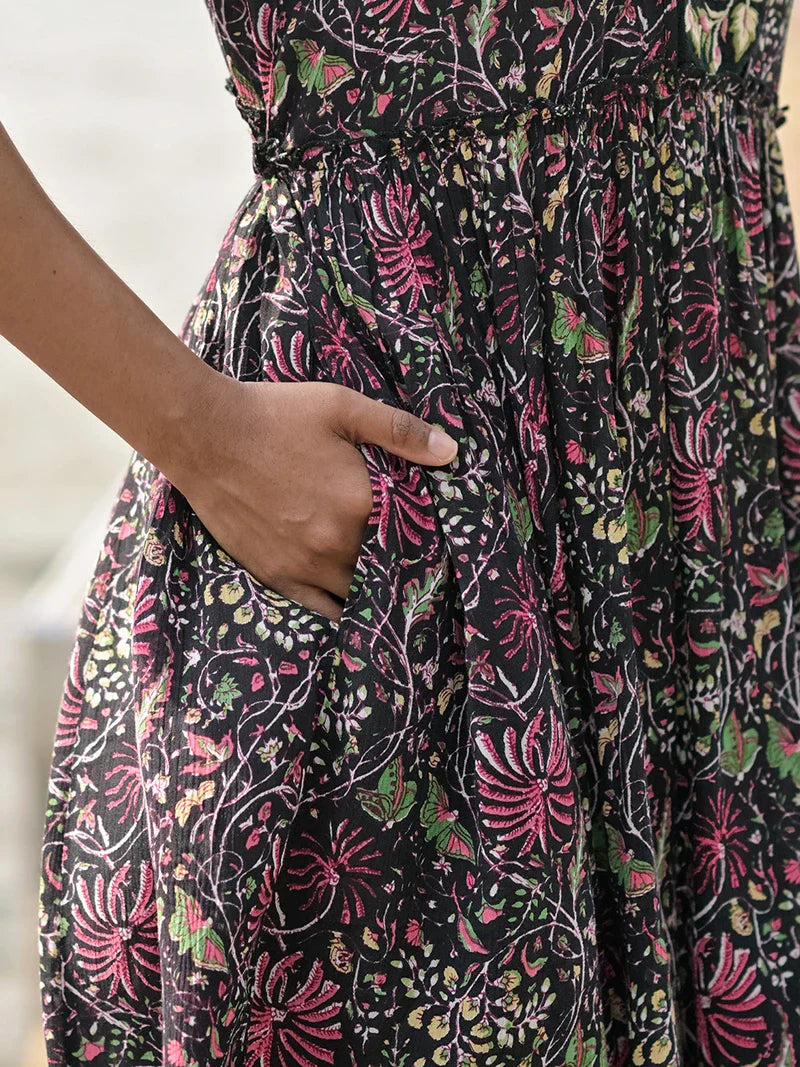 April Cornell Butterfly Vine Dress - Black