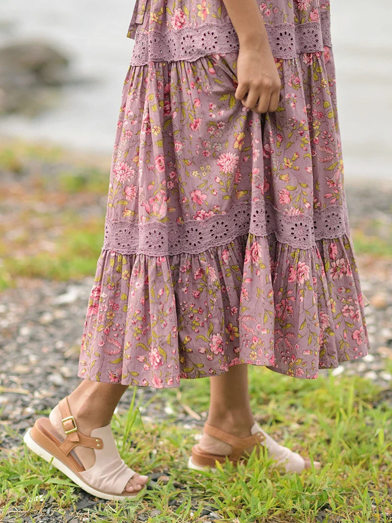 April Cornell Sunday Rose Prairie Dress - Amethyst