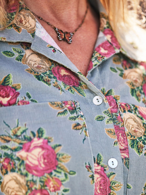 April Cornell Genevieve Corduroy Shirt Dress