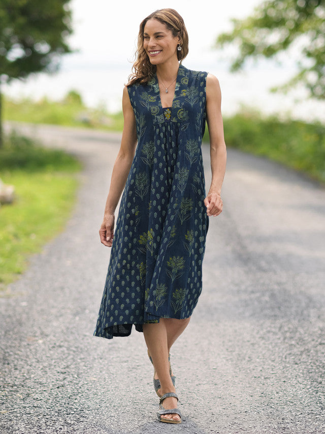April Cornell Khazana Indigo Dress - Indigo