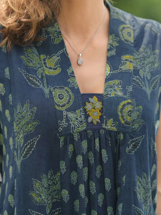 April Cornell Khazana Indigo Dress - Indigo